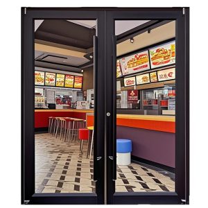 OG-MN-3044 Commercial Glass Door/  KFC Door